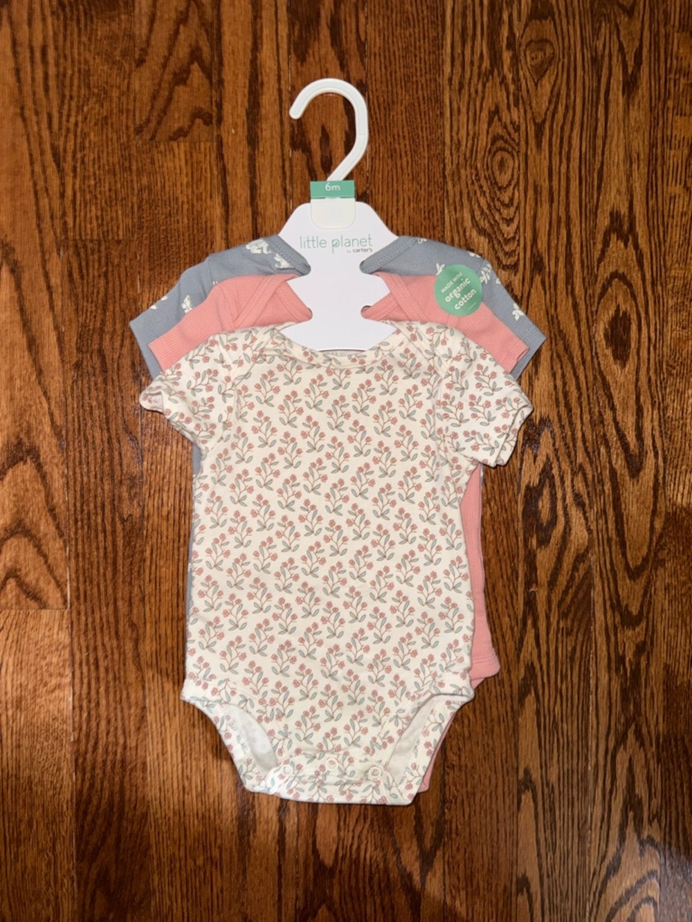 Little Planet Baby Floral & Pink Short-Sleeve One-Piece Set